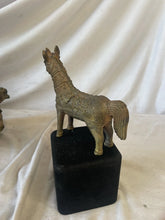Load image into Gallery viewer, ancient Style Highly detailed Tribal cast brass horse made in India.
