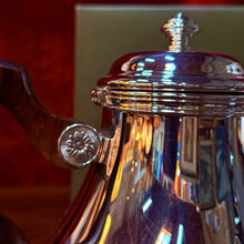 Load image into Gallery viewer, Christofle Paris Bagatelle Silver Plated Teapot 8 Cup Rosewood Handle w/ OG Box
