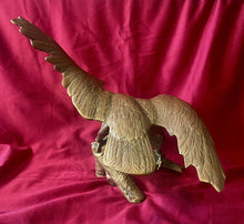 Load image into Gallery viewer, Vintage Brass American EAGLE Perched on Branch Statue 18” Wingspan, 5.5 lbs

