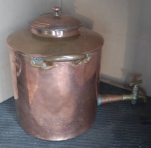 Load image into Gallery viewer, Antique Solid Copper watering dispenser with brass spigot c.1900s
