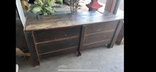 Load image into Gallery viewer, Antique Handmade Metal &amp; Wood Storage Chest Trunk
