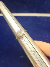 Load image into Gallery viewer, G &amp; H Israel Hagit Gorali Sterling Silver Clear White Quartz Ring Size 8
