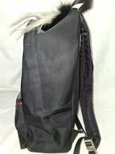 Load image into Gallery viewer, Fendi Bag Bugs Monster Backpack 7VZ012 Y4E Black Nylon Fur Mohawk Red Zip Italy
