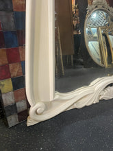 Load image into Gallery viewer, #37 Vintage Large Wood Framed Ornate White Mirror 52“ X 50”
