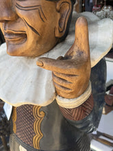 Load image into Gallery viewer, Large Vintage 50” Mr Punch Carved Wooden Cigar Store Display Statue
