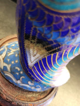 Load image into Gallery viewer, RARE Chinese Cloisonne Statue Fish Figurine 8", Unique! W/ stand

