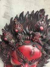 Load image into Gallery viewer, Bhairav 13" Mahakal Mask Wall hanging Art Sculpture Painting work Religious
