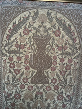 Load image into Gallery viewer, VINTAGE: LARGE WOOD FRAMED TAPESTRY WALL HANGING

