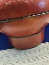 Load image into Gallery viewer, Antique Chinese Red Lacquer Wooden Wedding Basket Bucket w/ Lid &amp; Handle

