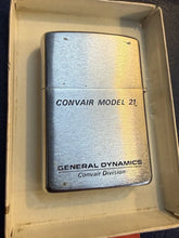 Load image into Gallery viewer, Vintage 1968 Unfired General Dynamics Convair Model 21 Zippo With Box
