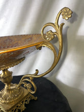 Load image into Gallery viewer, Beautiful Vintage Porcelain &amp; Bronze Pedestal Centerpiece Compote Bowl!!
