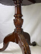 Load image into Gallery viewer, ANTIQUE MAHOGANY TWO TIER PIE CRUST EDGE TABLE!
