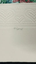 Load image into Gallery viewer, Judith Hall "Hearts &amp; Flowers" Hand Signed, Numbered 97/275 Embossed 36x21
