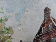 Load image into Gallery viewer, Beautiful Piet van Beek Dutch Oil Painting Of European Town With Canal Signed
