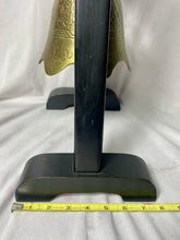Load image into Gallery viewer, Antique Large Black Wooden 18.5” Pagoda Temple w/ Solid Brass Bell Gong, c. 1925
