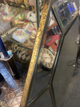Load image into Gallery viewer, #3 Beautiful Vintage Ornate Gold Beveled Octagon Brass Mirror 43“ X 32“

