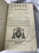 Load image into Gallery viewer, abrege du recueil des actes titres et memoires French Clergy Book 1752
