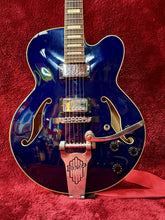Load image into Gallery viewer, Ibanez Artcore AFS75T Hollowbody Electric Guitar Transparent Blue w/ Case Strap
