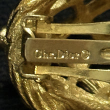 Load image into Gallery viewer, Vintage Christian Dior Gold Tone Rhinestone Clip On Earrings Signed Chr Dior
