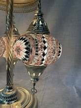 Load image into Gallery viewer, Beautiful 3 Globe Turkish Elegant Pink Mosaic Table Lamp!!

