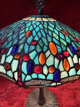 Load image into Gallery viewer, Unique Designed Tiffany Style Dragonfly, Motif Table Lamp Stained Glass
