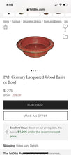 Load image into Gallery viewer, Antique Chinese 19th Century Lacquered Peach Wood Basin or Bowl 20.5”!!
