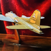 Load image into Gallery viewer, Wooden B-17 Flying Fortress Model – 22.5” Wingspan, WWII Bomber, Handcrafted
