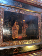 Load image into Gallery viewer, Antique 19th Century ￼Chinese ￼Wood Black Lacquer 3 Tiered Cabinet ￼87” X 40” !!
