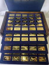 Load image into Gallery viewer, Jane's Medallic Register Great Aircraft 24kt Gold Plate on Bronze 100 Ingot Set
