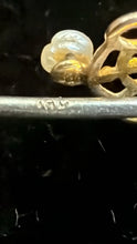Load image into Gallery viewer, 10K Gold Antique Art Nouveau Stick Pin With Ruby &amp; Pearl, 1.23g
