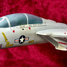 Load image into Gallery viewer, RARE VF-24 F-14 Tomcat Wooden Model 16” Wingspan Navy Jet w/ Base Movable Wings
