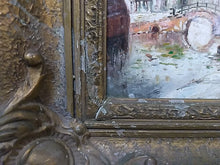 Load image into Gallery viewer, Beautiful Piet van Beek Dutch Oil Painting Of European Town With Canal Signed
