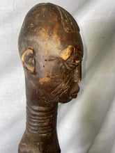 Load image into Gallery viewer, Congo Female ancestral/guardian Wood figure with expressed scarification marks
