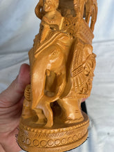Load image into Gallery viewer, Vintage hand carving wood howda elephant carriage figurine
