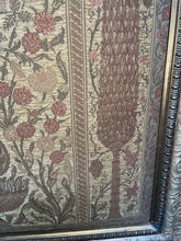Load image into Gallery viewer, VINTAGE: LARGE WOOD FRAMED TAPESTRY WALL HANGING
