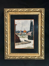 Load image into Gallery viewer, Vintage Florentine Pietra Dura Plaque ‘Il Mosaico di Firenze’ Dual Panel 10x8
