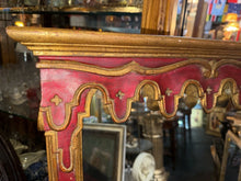 Load image into Gallery viewer, #265 Vintage Italian Hollywood Regency Gold Giltwood Trumeau Wall Mirror 46”X24”
