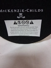 Load image into Gallery viewer, MacKenzie Childs Courtly Check Candlestick Holder Taper Black White Enamel 8”
