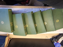 Load image into Gallery viewer, ANTIQUE SET OF 6 BOOKS ROBERT LOUIS STEVENSON 1905 SCRIBNERS GREEN COLLECTION
