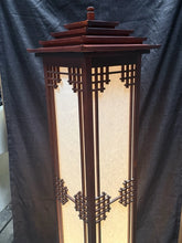 Load image into Gallery viewer, Beautiful TRADITIONAL KOREAN PAGODA WOOD FLOOR LAMP 60”
