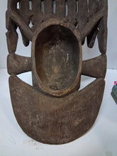 Load image into Gallery viewer, Vintage Large African Carved Wood Bamum Mask from Cameroon 27“ X 14“
