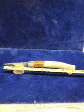 Load image into Gallery viewer, All American Glass Knife w/ Deer Antler Handle Flint Knapping by Bo Earls
