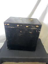 Load image into Gallery viewer, Vintage Black Lacquer Japanese Jewelry Box with Bird and Flower Motif
