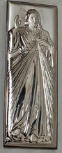 Load image into Gallery viewer, Max Valiano Wood &amp; Sterling Silver Italy Jesus High Relief Plaque 12.25“X4.25“

