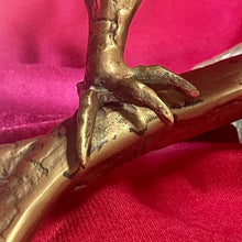 Load image into Gallery viewer, Vintage Brass American EAGLE Perched on Branch Statue 18” Wingspan, 5.5 lbs
