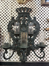 Load image into Gallery viewer, Extra Large 5 Light Medieval Tuscan Style Wall Sconce, “Candle Holder” 52”X30”
