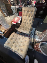 Load image into Gallery viewer, Vintage Comfortable Japanese Silk Obi Chair And Footstool Combination!!!
