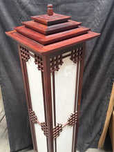 Load image into Gallery viewer, Beautiful TRADITIONAL KOREAN PAGODA WOOD FLOOR LAMP 60”
