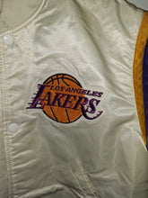 Load image into Gallery viewer, Vintage Los Angeles Lakers Satin White NBA Authentic Starter Jacket Sz Small

