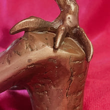 Load image into Gallery viewer, Vintage Brass American EAGLE Perched on Branch Statue 18” Wingspan, 5.5 lbs
